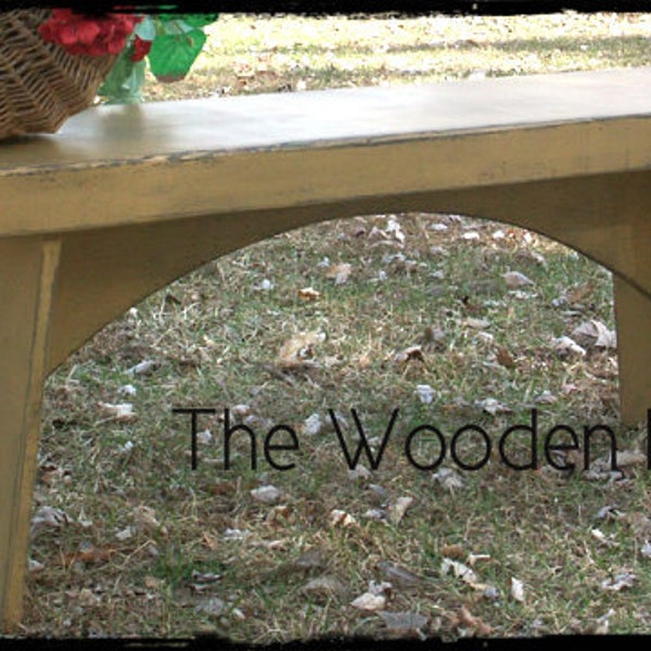 ETWN144  Primitive Bench with Half Moon shape PATTERN/PLAN