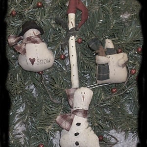 ETBC111 Primitive Snowman Ornament EPattern