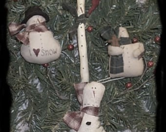 ETBC111 Primitive Snowman Ornament EPattern