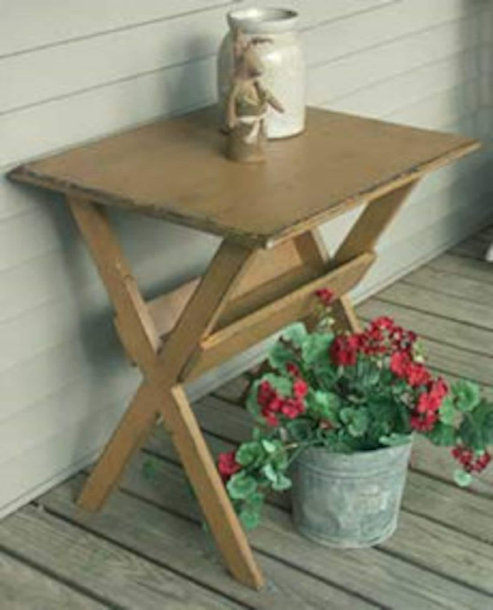 ETWN141 Old Sawbuck Table Bench PATTERN PLAN - Etsy