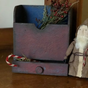 ETWN186 Primitive  Ohio Wall Cupboard Box  E-PATTERN