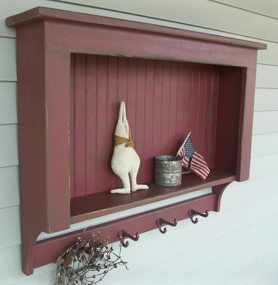 ETWN142 Primitive Cupboard Coat Rack Shelf PATTERN/PLAN - Etsy