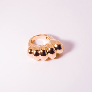 Chaschunka Wave Ring :Rose Gold / Chunky Rose Gold Ring / 18k Rose Gold Ring / Statement Ring / Handmade Ring / Modern Ring image 3