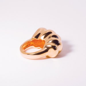 Chaschunka Wave Ring :Rose Gold / Chunky Rose Gold Ring / 18k Rose Gold Ring / Statement Ring / Handmade Ring / Modern Ring image 2