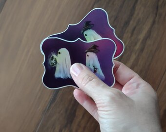 Bestie Ghost Holo Sticker: Friendship Adventure Painting (3 inch)
