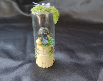 Mushroom cottagecore display jar. Fairy jar.