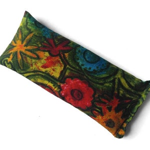 Organic Flaxseed Eye Pillow: Herbal Hot Cold Pack for Headache Relief