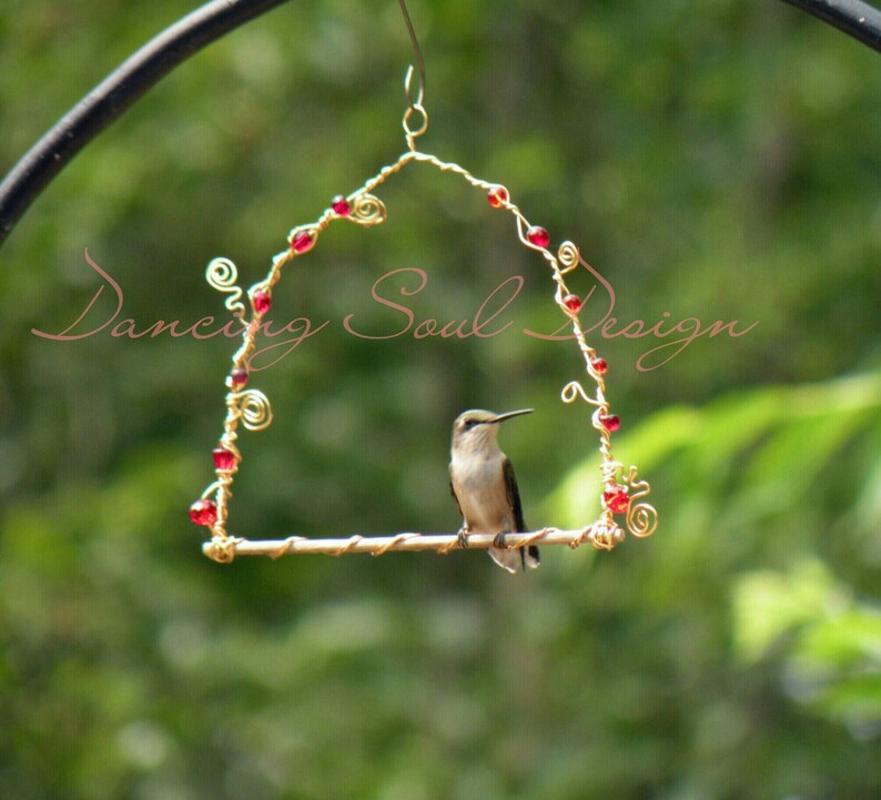 Hummingbird Swing, Hummingbird Swing for the Garden, Garden Decor