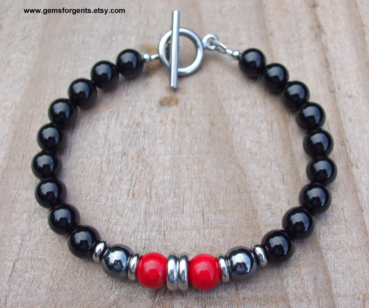 Red Bamboo Coral, Hematite, and Black Onyx and Hematite, Mens Minimalist Beaded Bracelet, Stacking Bracelet, Mens Jewelry B72 - Etsy Red Bamboo Coral, Hematite, and Black Onyx and Hematite, Mens Minimalist Beaded Bracelet, Stacking Bracelet, Mens Jewelry B72 - Etsy