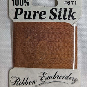 Embroidery threads and ribbons. Silk Ribbon 4mm or 7mm - YLI, Bucilla, River Silks; Embroidery Floss from Simply Shaker; DMC perle cotton