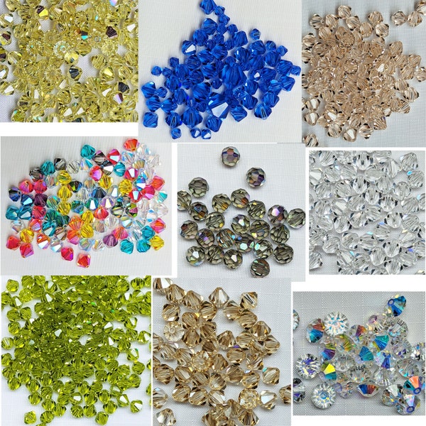 Swarovski Crystal Beads - various sizes, shapes and colors - bicone, faceted round, rondelle