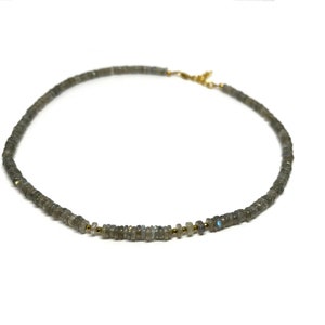 Labradorite and Hematite Beaded Choker Necklace image 3