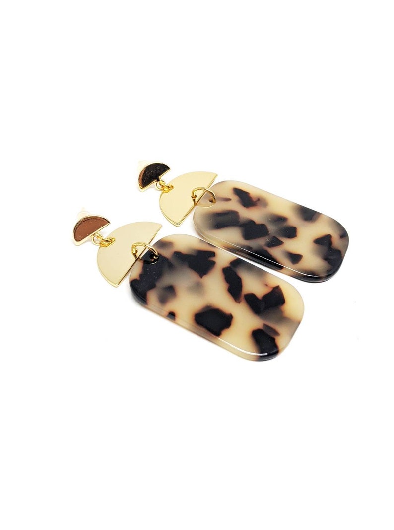 Tortoise Shell Acetate Earrings