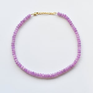 Soft Purple Crystal Beaded Necklace image 4