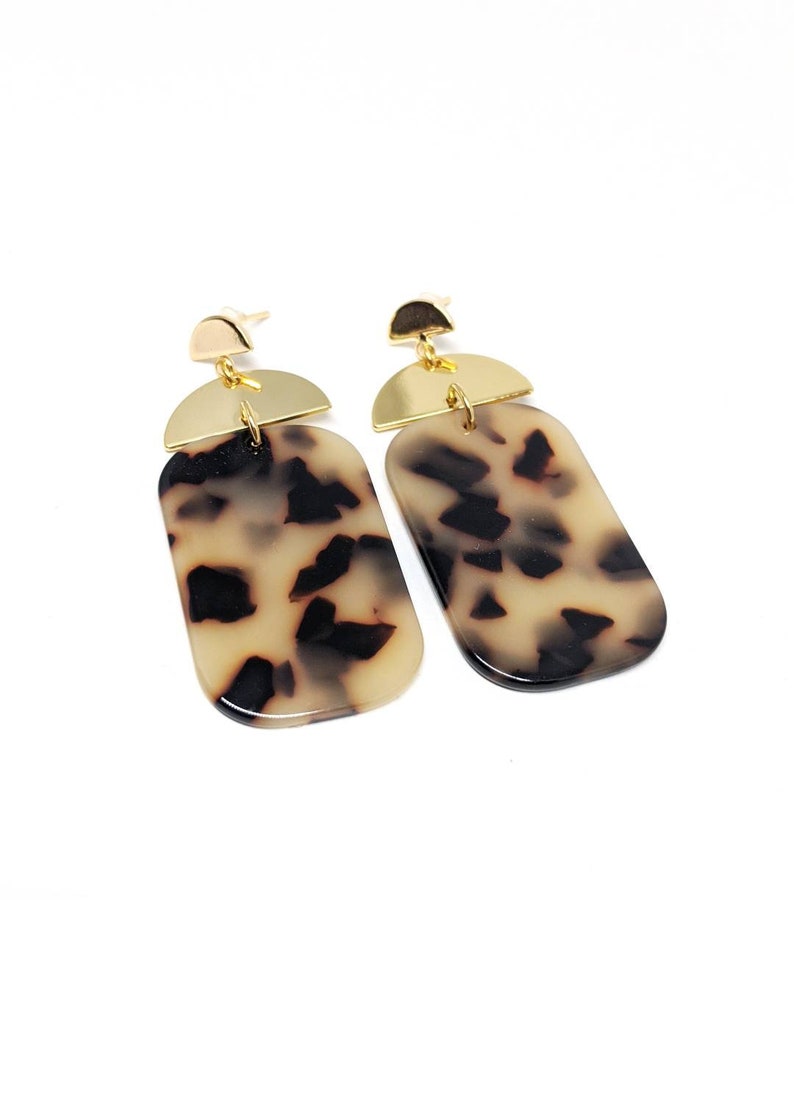 Tortoise Shell Acetate Earrings