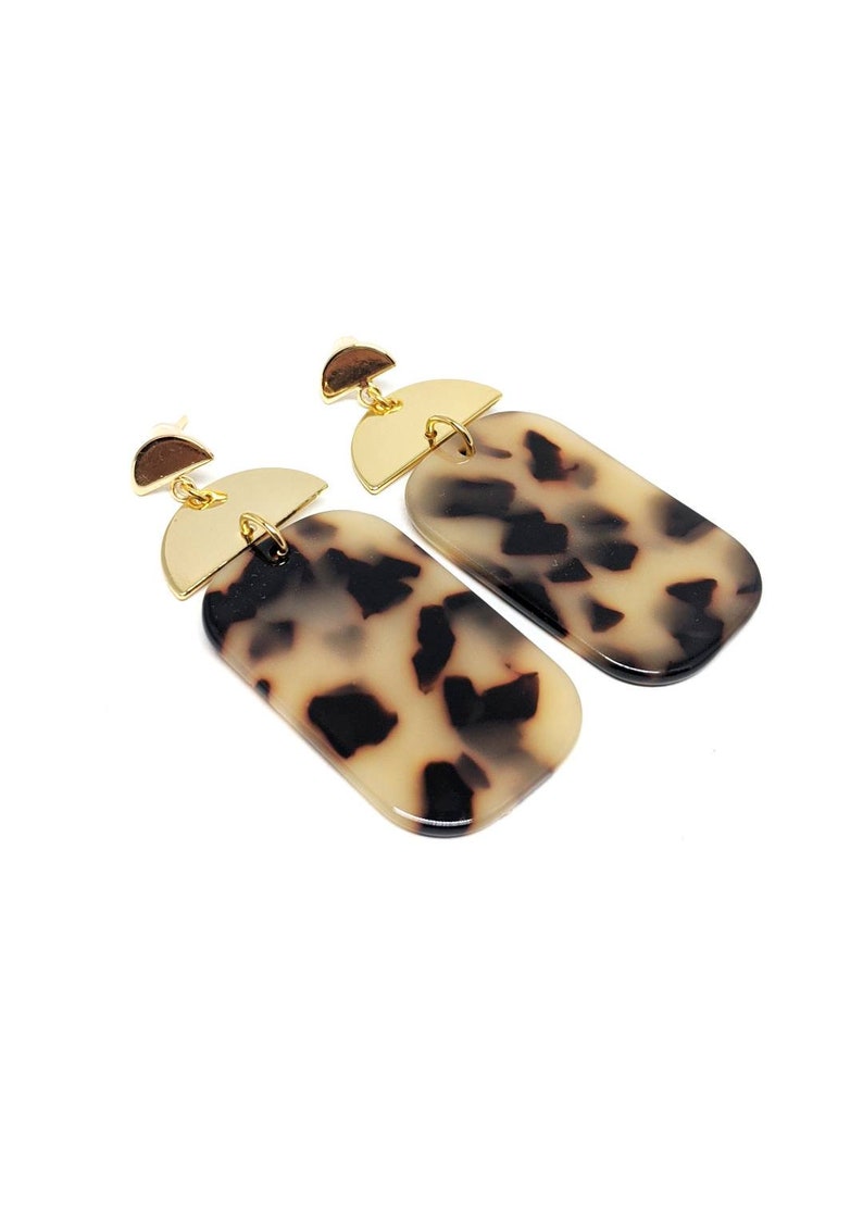 Tortoise Shell Acetate Earrings