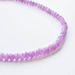 Soft Purple Crystal Beaded Necklace image 2