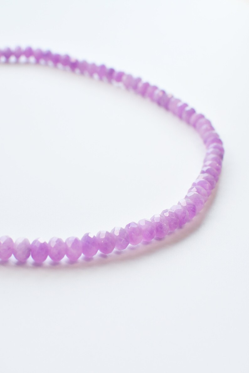 Soft Purple Crystal Beaded Necklace image 2