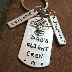 Pilot Dad Keychain, Gift for Pilot, Air Force Dad, Fighter Pilot Dad, Airline Pilot Keychain image 5