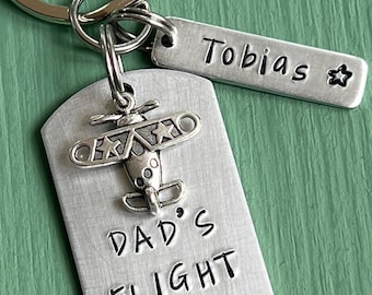 Pilot Dad Keychain, Gift for Pilot, Air Force Dad, Fighter Pilot Dad, Airline Pilot Keychain