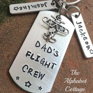 Pilot Dad Keychain, Gift for Pilot, Air Force Dad, Fighter Pilot Dad, Airline Pilot Keychain image 6