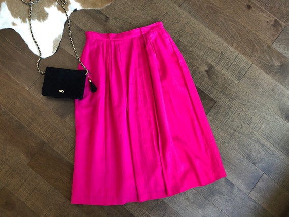 80's highwaist bubble gum pink maxi skirt / Size 1