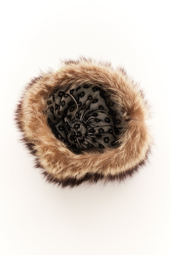 70's vintage brown leather and raccoon fur winter… - image 7