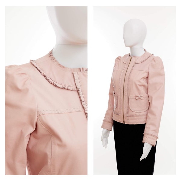 Baby Red Leather Jacket Etsy