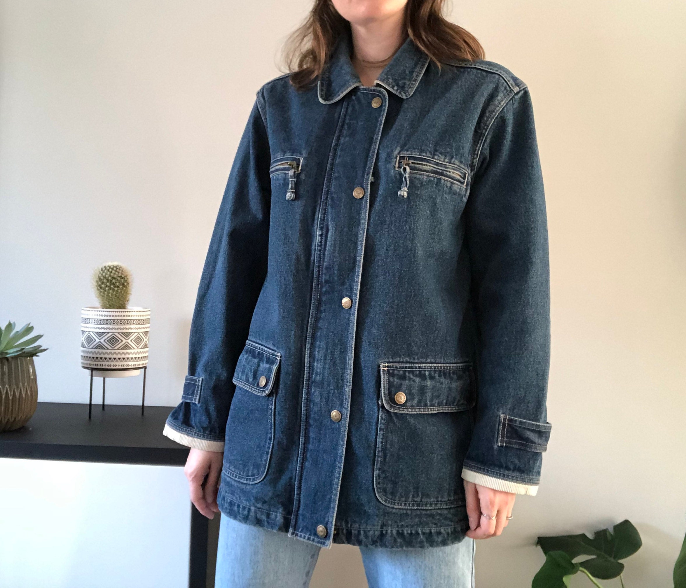 90's-Y2K vintage denim jacket / Jean jacket / Easywear | Etsy