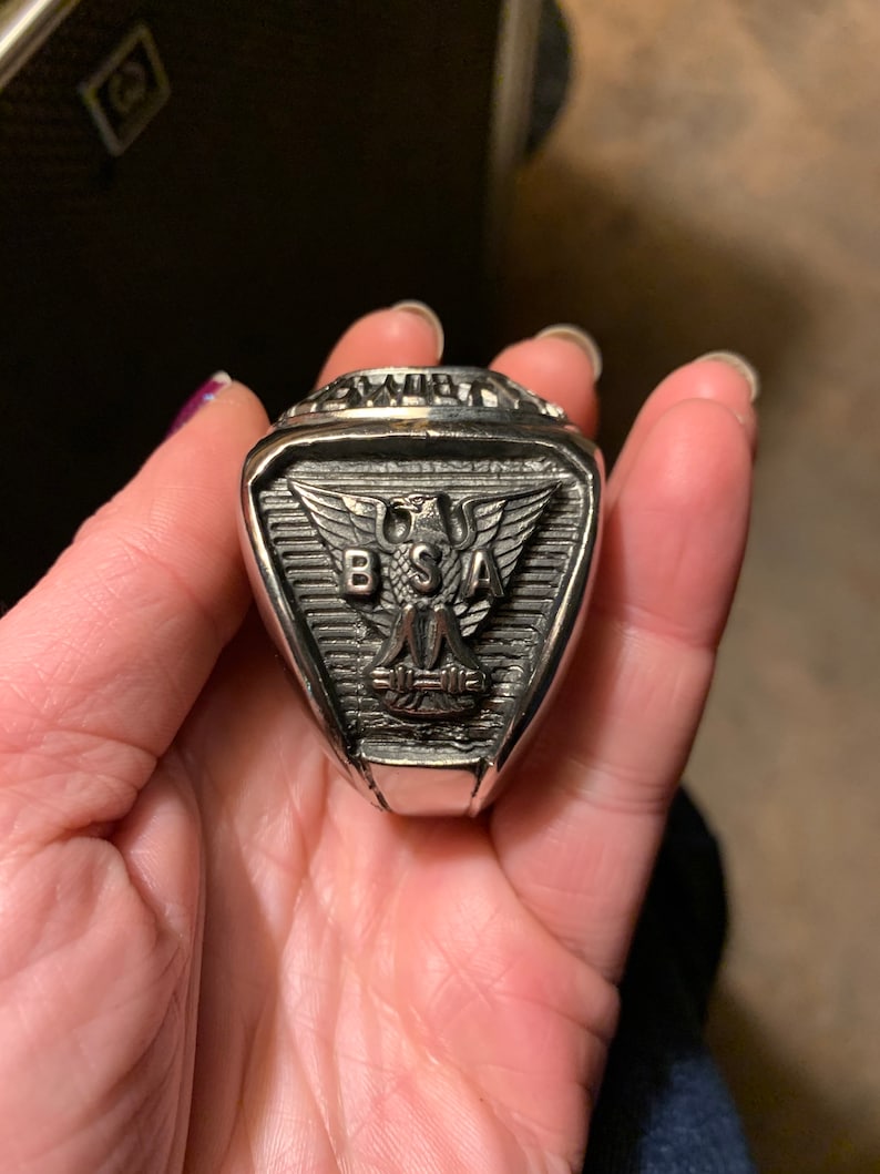 Boy Scout Eagle Scout paperweight ring Etsy