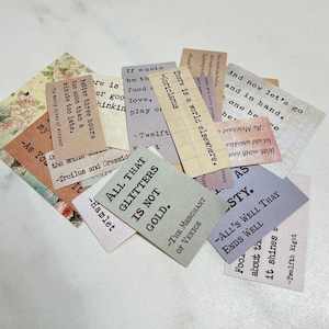 Stickers citations de Shakespeare, citations de livres, stickers pour agenda de dactylographie, mots célèbres, stickers pour scrapbooking, stickers pour carnet de voyage