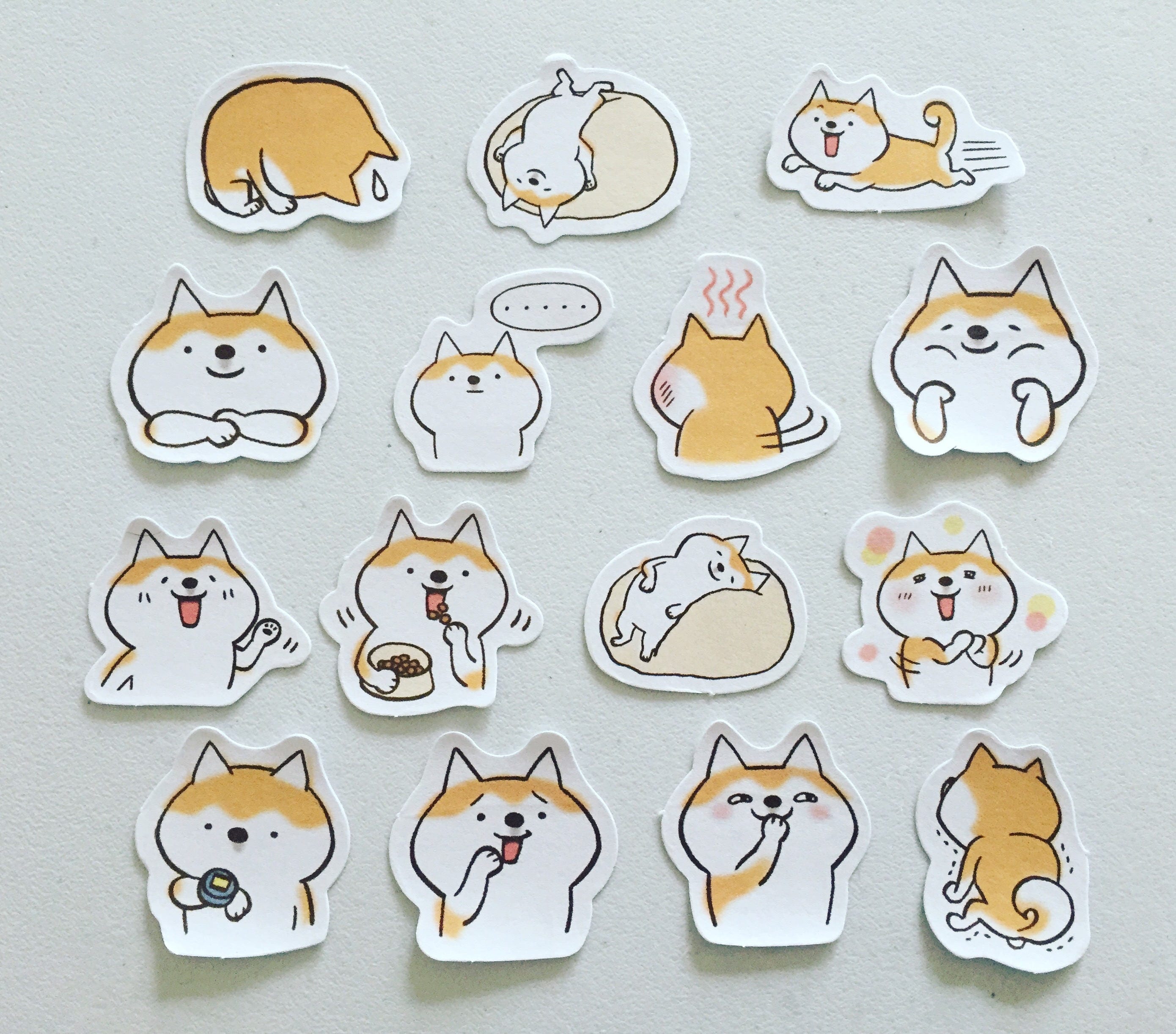 Korean Style Cute PVC Journaling Stickers Bear/ Shiba/ Corgi/ Shopping –  ChocoStationery