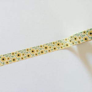 Ruban adhésif Washi à motif tournesol rétro, Washi d'agenda pour plantes et fleurs rétro, Ruban adhésif pour emballage cadeau, Ruban adhésif pour créations florales d'été, Fournitures pour agenda