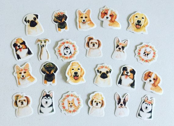 Dog Stickers Pughuskyshiba Inuspaniel Stickers Planner Deco Animal Stickers Scrapbooking Stickers Crafting Stickers Dog Lover Gift