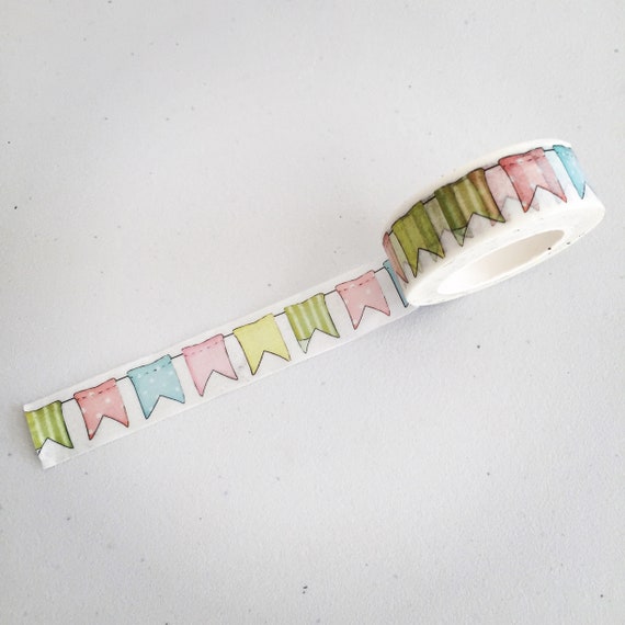 Bunting Washi Tape Flags Planner Washi Celebration Washi Etsy