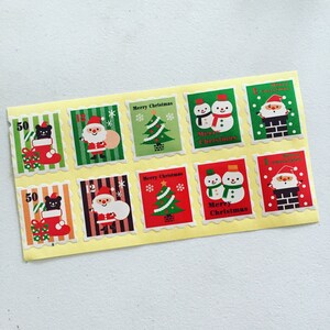 クリスマススタンプステッカー、クリスマスラベル、ギフトラッピングシール、スクラップブッキングステッカー、封筒シール、ご褒美ステッカー、ハッピーポスト＆メール