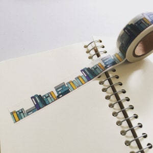 Taśma Washi do pudełek na dokumenty, Planer półek na książki Washi, Planer Bookworm Washi, Taśma do scrapbookingu/prowadzenia dziennika, Materiały do planera, Prezent dla miłośnika książek