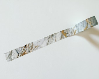 Marble Pattern Washi Tape: Grey, Blue & Gold Crafting Tape