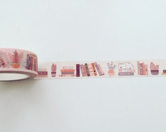 Bücherregal Katze Washi Tape: Buchliebhaber Planer Tape