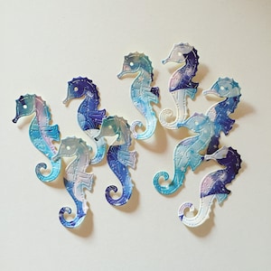 Watercolour Seahorse Stickers, Handmade Marine Animal Stickers, Sea / Ocean Journalling Stickers, Sea Lover Gift Wrapping