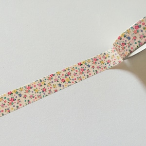 Ditsy Floral Washi Tape, Romantic Floral Washi, Shabby Chic Flower Washi, Decorative Tape, Scrapbook Supplies, Pink Flower Planner Washi