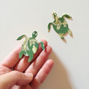 Ensemble d'autocollants pour collage tortue, Stickers tortues faits main, Stickers déco animaux marins, Stickers papier origami, Cadeau pour amoureux des tortues