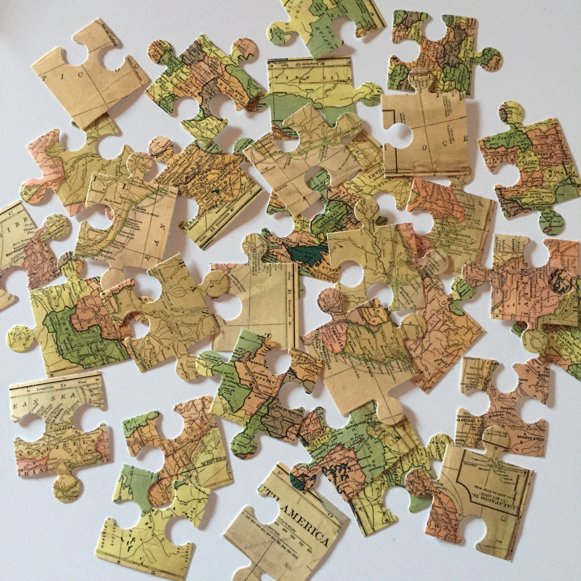Journal Sticker Map Vintage Map Puzzle Stickers: Travel Journal Ephemera (set of 35) - Etsy