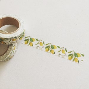 Citroenen Washi Tape, Citrusfruit Planner Washi, Fruity Deco Tape, Cadeaupapier, Crafting Tape, Plakboekvoorraad, Feestartikelen