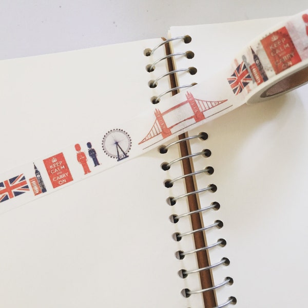 London Wahrzeichen Washi Tape, England Reise Washi Tape, Planer Washi Tape, Planer Zubehör, Scrapbook Zubehör, Masking Tape (10M Rolle)