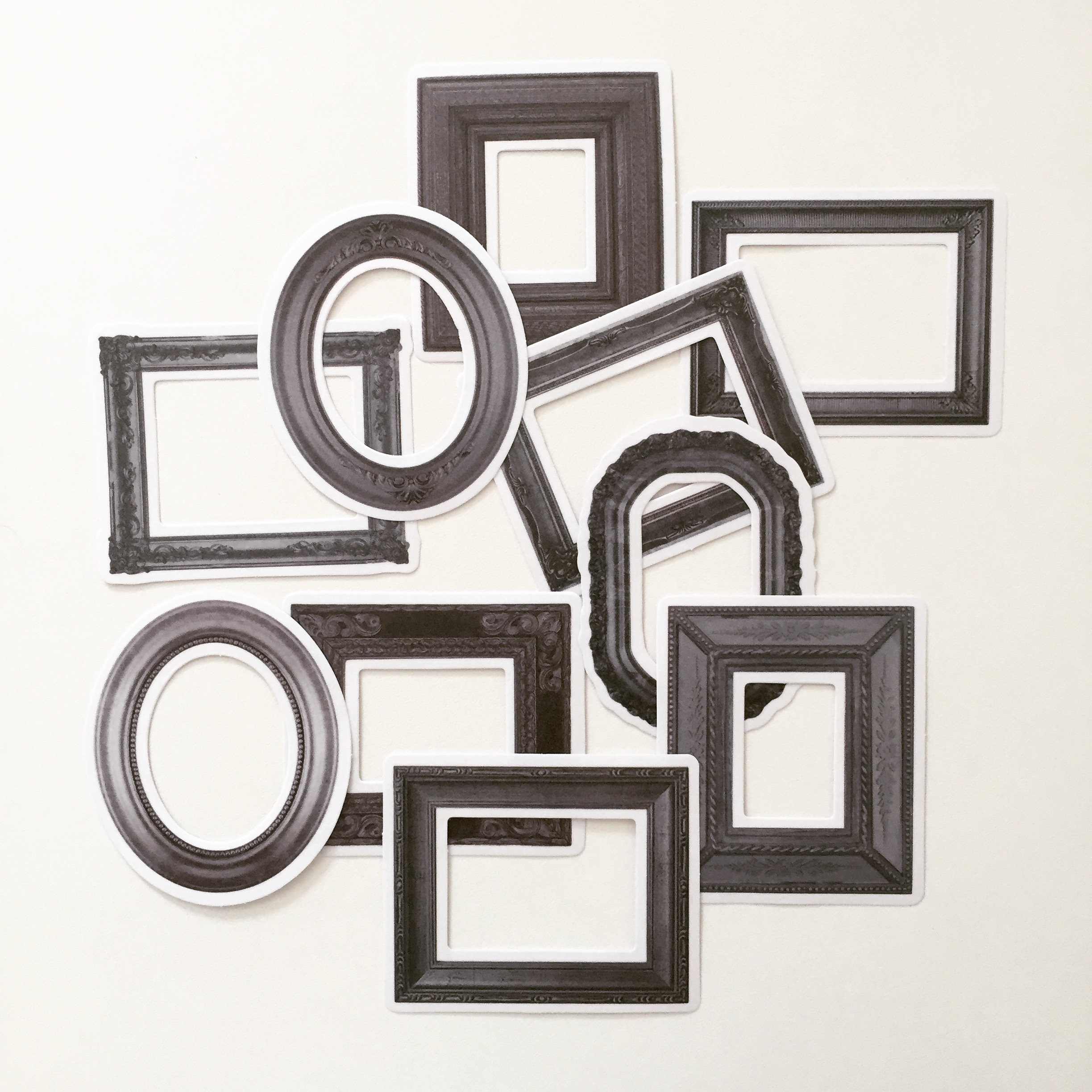 Baroque Frame Stickers: Vintage Scrapbook Journal Embellishments (set ...