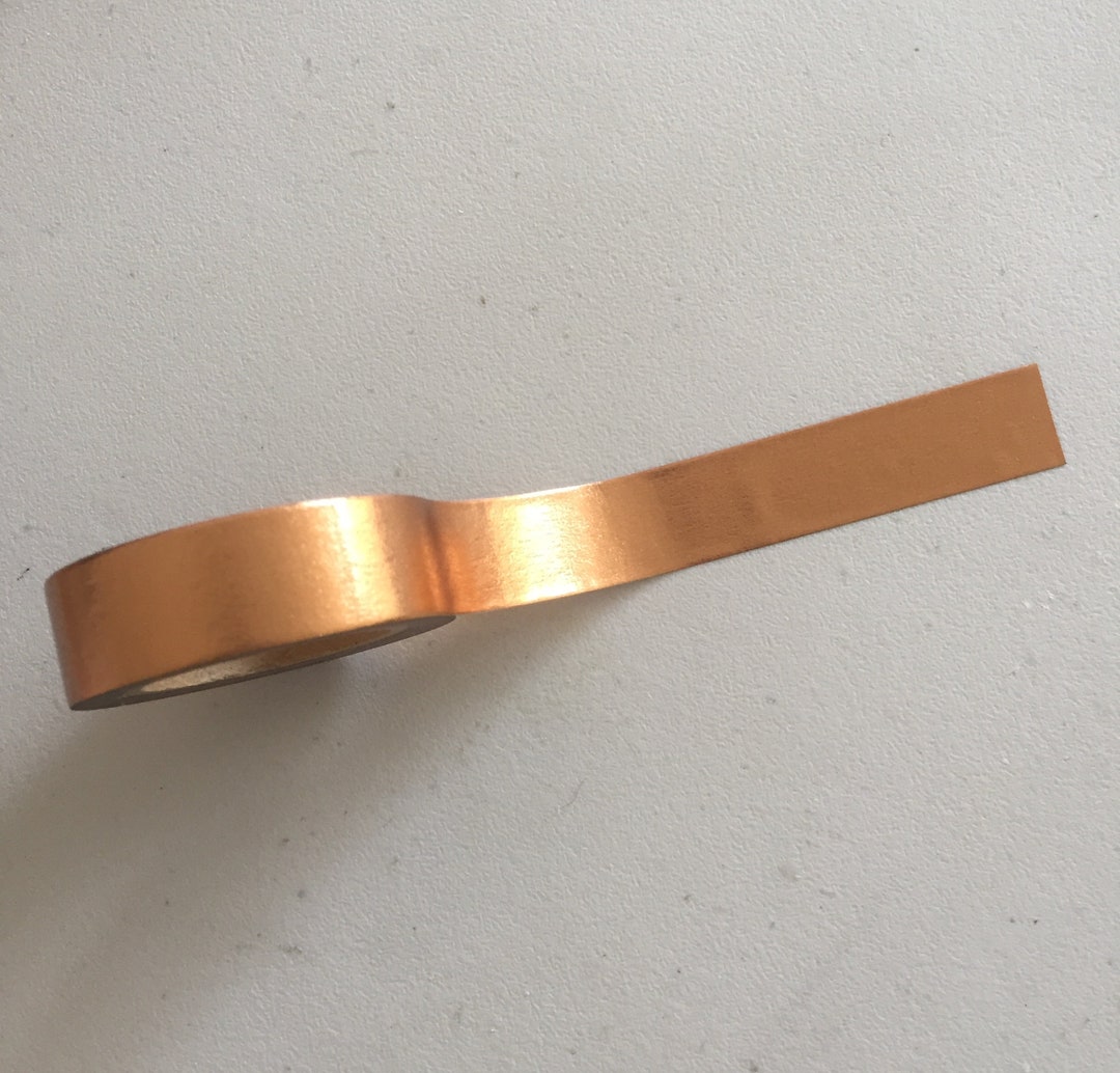 Solid Copper Washi Tape, Copper Gold Planner Washi, Metallic Decorative
