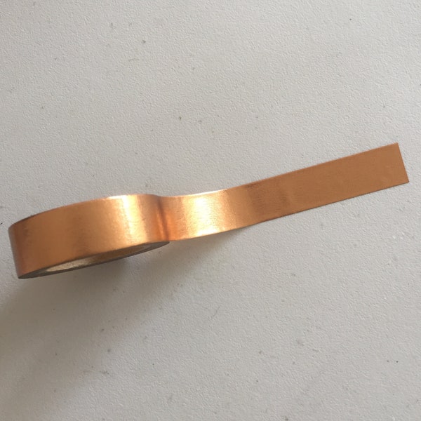 Solid Copper Washi Tape, Copper Gold Planner Washi, Metallic Decorative Tape, Gift Wrapping Tape, Scrapbook Supplies, Crafting Tape