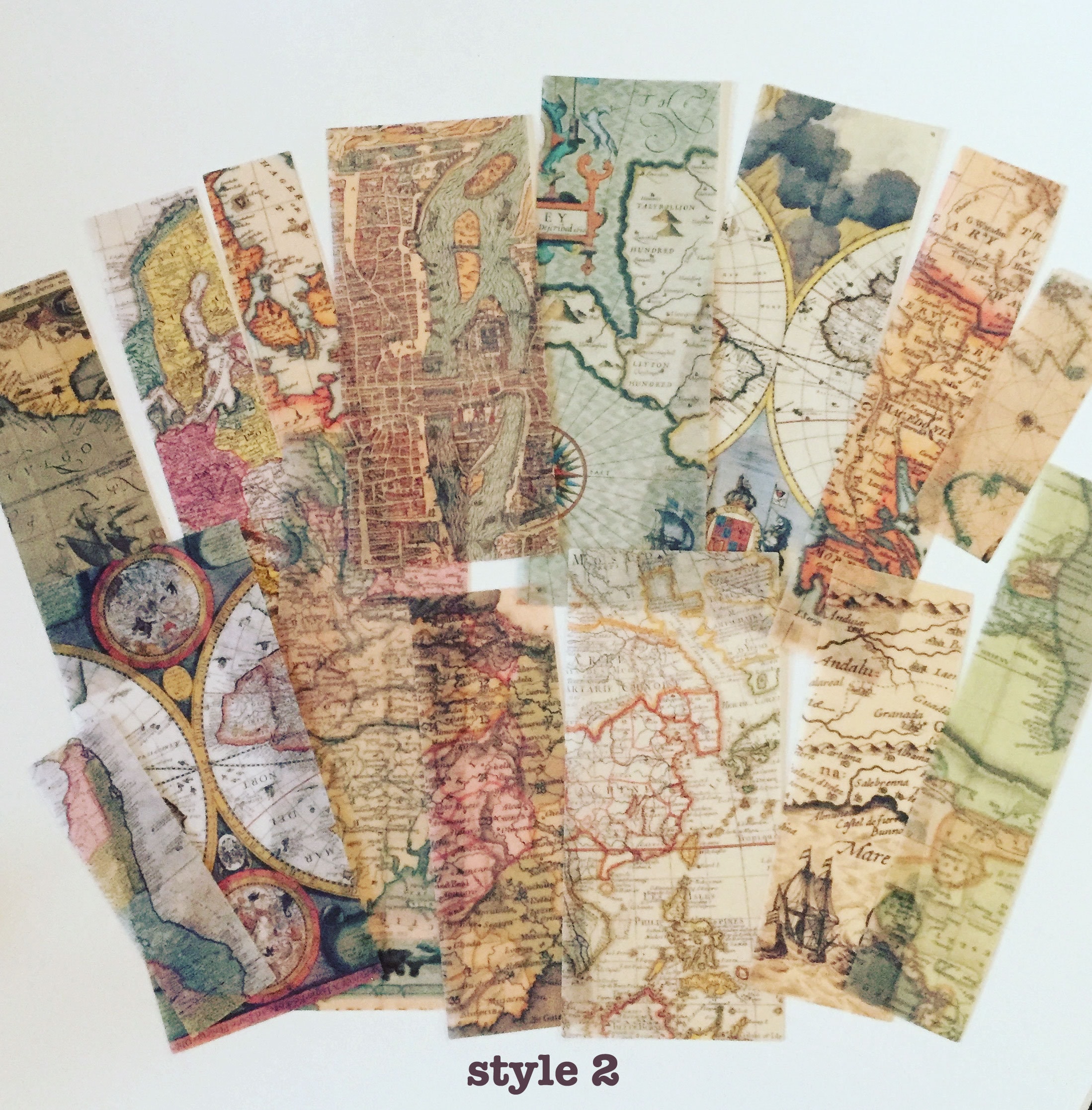 Vintage Atlas Map Stickers: Retro Travel Journal & Scrapbook ...
