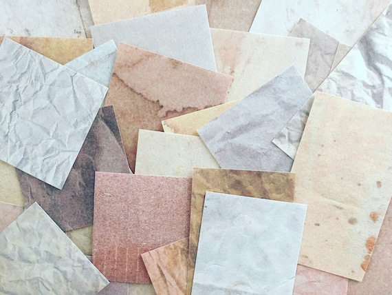Vintage Texture Paper Pack: Aged Scrapbook Collage Pieces